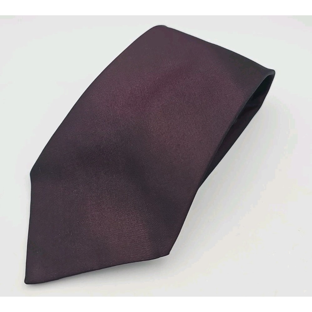 Tiziano Milano Men's Tie 100% Italien Silk Burgundy Silk-Soie